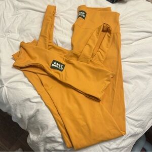 Daily Drills Yellow Set Leggings and Bra Top